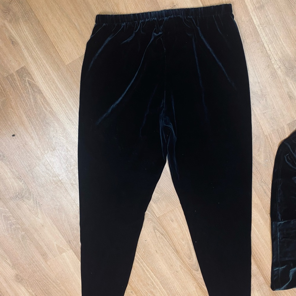 Vintage Velvet Velour Gorgeous 2 Piece Sleeveless Top w/Tights Made In Canada - Picture 5 of 7